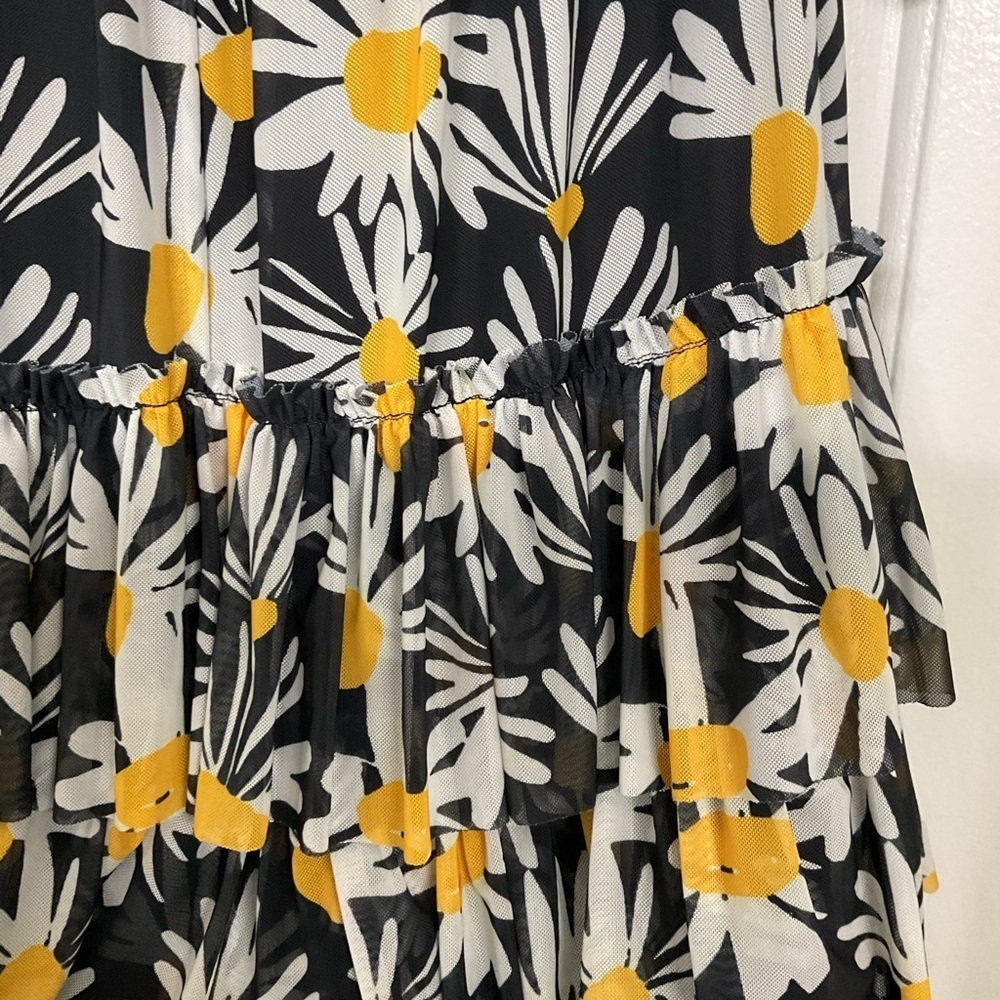 NWT ANTHROPOLOGIE Eva Franco Black and White Daisy Midi Skirt SIZE XSP - Picture 7 of 10